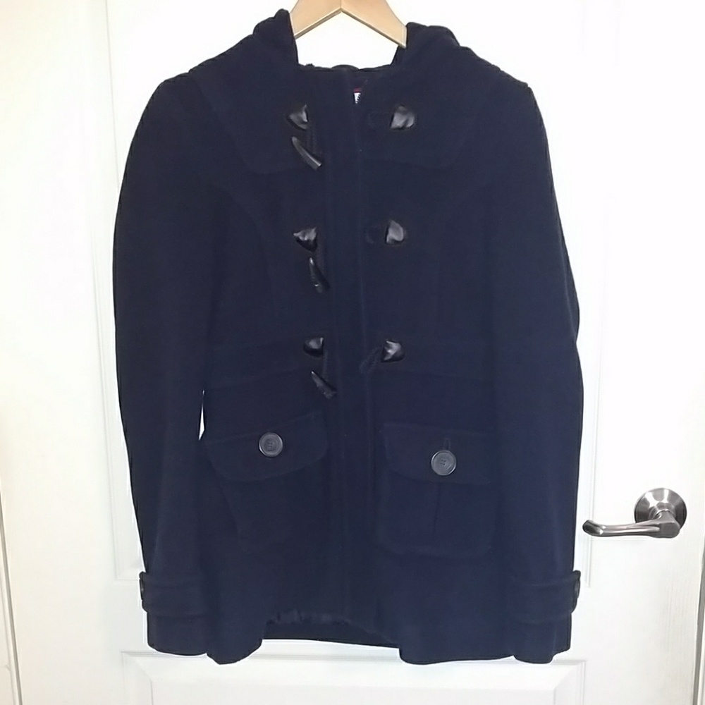 Aeropostale toggle button zip up coat with hood